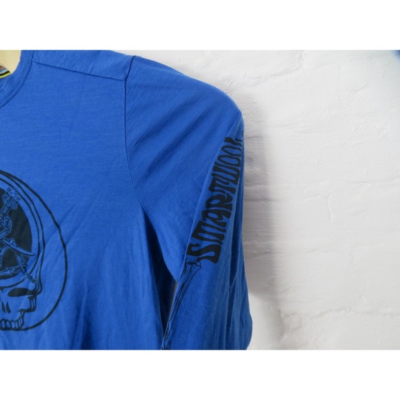 Smartwool Grateful Dead Shirt Mens Small Merino 150 Base Blue Long Sleeve Tee - Picture 6 of 9